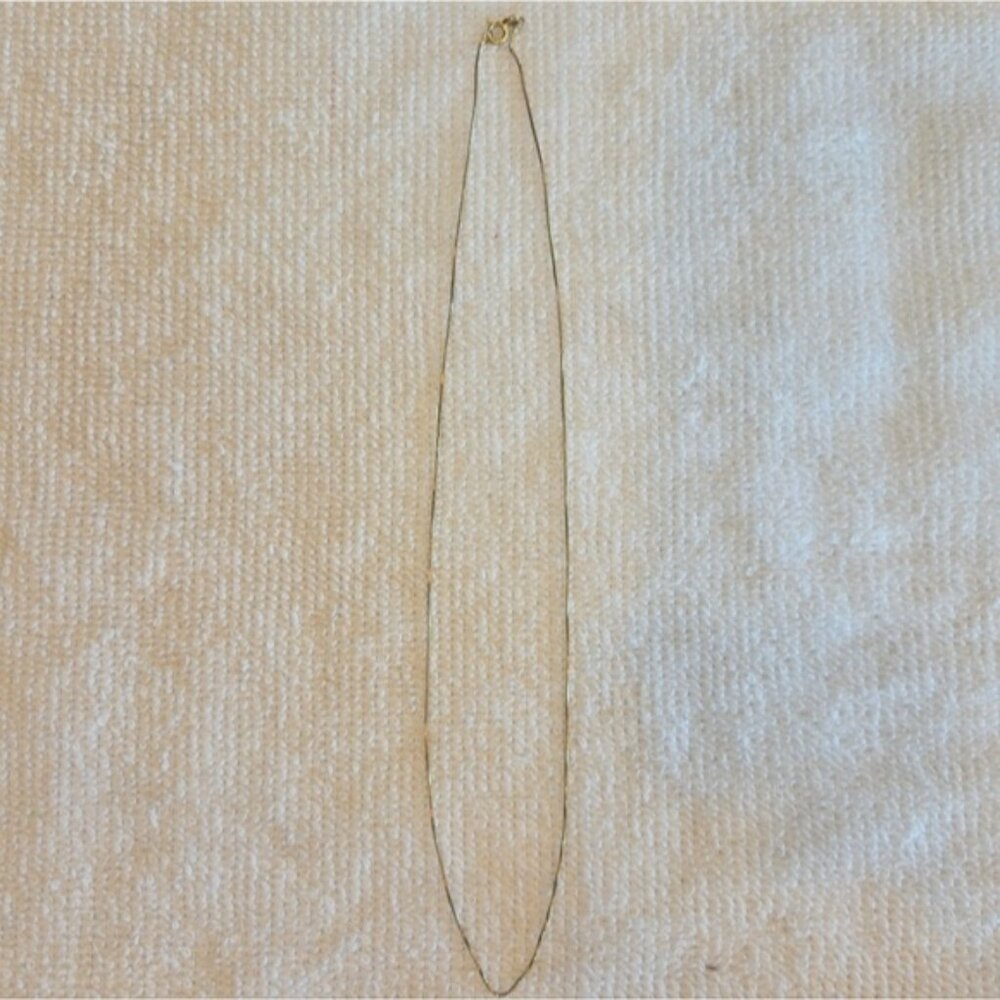 Gold Plated Silver 925 Box Chain Dainty Necklace 18"